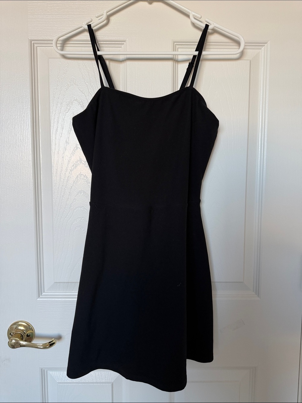 ALO Yoga Black Spaghetti-Strap Mini Dress